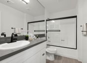 Thumbnail 8 of 29 - Newly remodeled bathroom with modern fixtures.