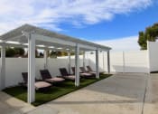 Thumbnail 12 of 22 - Pool lounging area with gazebo room for at least 5 people.
