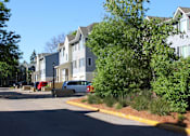 Thumbnail 2 of 6 - a row of houses on the side of a street