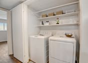 Thumbnail 12 of 42 - a small laundry room with a washer and dryer