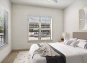 Thumbnail 8 of 28 - a bedroom with a large bed and two windows