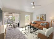 Thumbnail 1 of 33 - the living room of an apartment with a couch and a table