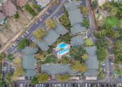 Thumbnail 44 of 44 - an aerial view of a neighborhood with houses and a street