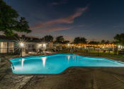 Thumbnail 38 of 41 - a swimming pool at night at night