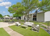 Thumbnail 25 of 41 - the preserve at ballantyne commons courtyard with couches and tables