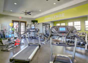 Thumbnail 27 of 28 - a gym with treadmills and other exercise equipment