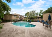 Thumbnail 21 of 23 - our apartments have a resort style pool with chairs and umbrellas