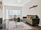 Thumbnail 5 of 13 - Living room at Augusta Court Apartments, Houston
