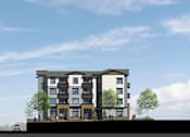 Thumbnail 4 of 94 - a rendering of an apartment building with a sky background