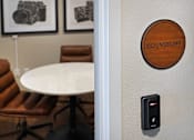 Thumbnail 60 of 77 - A room with a table and chairs and a sign that says counseling.
