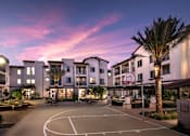 Thumbnail 101 of 114 - A basketball court is surrounded by apartment buildings.