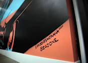 Thumbnail 45 of 114 - A close up of a poster with the text "CAFOSANTAANKI @ZAOONE" written on it.