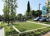 Thumbnail 43 of 102 - A park with a green lawn and trees.