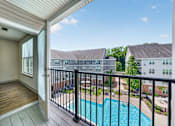 Thumbnail 1 of 63 - A balcony and a view of the pool at 1 Kennedy Flats, Danbury, CT.