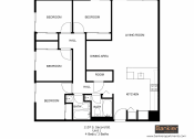Thumbnail 8 of 11 - this floor plan is an approximation of a 1125 sq ft floor plan