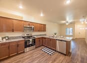 Thumbnail 62 of 94 - A Kitchen with Stainless Steel Appliances at The Villas at Ellis Manor, Fresno, CA, 93720