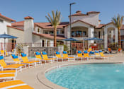 Thumbnail 79 of 94 - Poolside Relaxing Area at The Villas at Ellis Manor, Fresno, California
