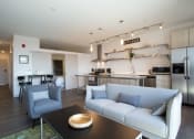 Thumbnail 5 of 33 - living room in apartment at 747 Apartments, Indiana, 46202