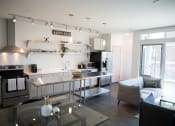 Thumbnail 4 of 33 - studio apartment living room at 747 Apartments, Indiana