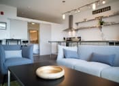 Thumbnail 3 of 33 - living room in apartment at 747 Apartments, Indianapolis, IN, 46202