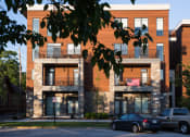 Thumbnail 16 of 52 - exterior of apartment building at Pinnex, Indianapolis, IN, 46203