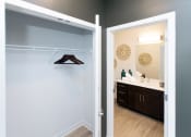 Thumbnail 4 of 52 - closet outside of bathroom at Pinnex, Indianapolis, 46203