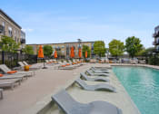 Thumbnail 25 of 37 - Pool and Sun Deck at Penn Circle, Indiana, 46032