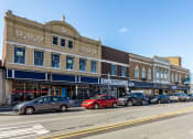 Thumbnail 47 of 63 - street side view of neighborhood stores at Edge 35, Indianapolis, Indiana