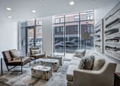Thumbnail 12 of 43 - Living room with Couch at 747 Apartments, Indianapolis, 46202