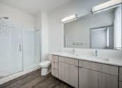 Thumbnail 32 of 43 - Modern Bathroom with mirror at 747 Apartments, Indiana