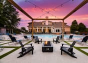 Thumbnail 2 of 27 - firepit with sitting area at swimming pool patio  at Butternut Ridge, Ohio, 44070