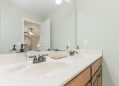 Thumbnail 19 of 46 - Renovated Bathrooms With Quartz Counters at Prairie Pines Townhomes, Shawnee, Kansas