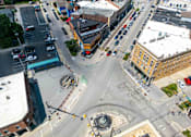Thumbnail 70 of 100 - Aerial City Streets View at Edge 35 Apartments, Indianapolis, Indiana