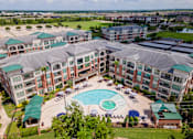 Thumbnail 41 of 52 - Aerial view of Pool at Imperial Lofts, Sugar Land, Texas