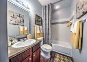 Thumbnail 36 of 38 - a bathroom with a toilet and a sink and a shower  at Waterstone at Cinco Ranch, Katy, Texas