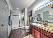 Thumbnail 38 of 38 - a bathroom with a shower toilet and sink at Waterstone at Cinco Ranch, Katy, 77450