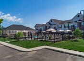 Thumbnail 10 of 64 - view of pool from parking lot at Overland Park, Pickerington, OH, 43147