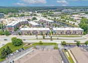 Thumbnail 48 of 59 - Aerial Parking Lot View at Penn Circle, Carmel, Indiana