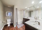 Thumbnail 9 of 38 - dual vanity bathroom sinks at River Pointe, Conroe, Texas