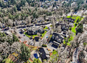 Thumbnail 44 of 50 - A bird's eye view of a residential neighborhood with houses and trees.