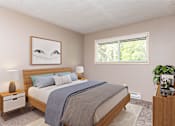Thumbnail 6 of 34 - a bedroom with a bed and a window