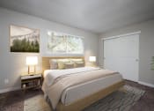 Thumbnail 3 of 27 - a bedroom with a bed and a window