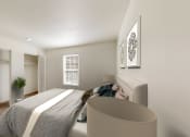 Thumbnail 9 of 41 - a bedroom with a large bed and a closet