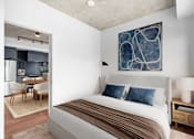 Thumbnail 10 of 12 - Suite 2502 - A bedroom with a large bed and a painting on the wall.