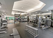 Thumbnail 13 of 25 - fitness center with weight equipment