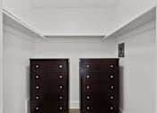 Thumbnail 17 of 28 - Two brown dressers sit in a closet