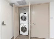 Thumbnail 31 of 31 - stacked washer and dryer in unit