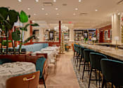Thumbnail 35 of 41 - Upscale restaurant and bar with elegant seating at Bay One Apartments, Bayonne, 07002