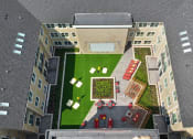 Thumbnail 41 of 80 - an aerial view of a yard in a building with grass