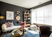 Thumbnail 45 of 53 - Cozy living room with modern furniture and decorative accents at Inwood at Renaissance Square Apartments, Marlton, New Jersey
